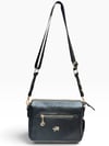 Nas Bag Kadın Çapraz Çanta Kalın Ayarlanabilir Askılı Çanta (En: 26 cm, Boy: 22 cm ) Siyah Victoria Çok gözlü