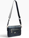 Nas Bag Kadın Çapraz Çanta Kalın Ayarlanabilir Askılı Çanta (En: 26 cm, Boy: 22 cm ) Siyah Victoria Çok gözlü