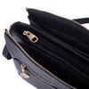 Nas Bag Kadın Çapraz Çanta Kalın Ayarlanabilir Askılı Çanta (En: 26 cm, Boy: 22 cm ) Siyah Victoria Çok gözlü