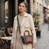 Nas Bag Kadın Mini El ve Postacı Çantası Haki Taba Kahve Victoria