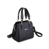 Nas Bag Kadın Sade ve Şık El ve Omuz Çantası Siyah Mngo (Ölçüsü:24x21x16
