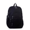Nas Bag Unisex Hafif Büyük Boy Okul Çantası ve Spor Çantası Çok Gözlü Siyah