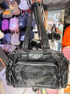 siyah a37-2 kavi Retro deri  yıkanmış deri kadın kol çantası yumuşak deri çok gözlü çanta ebat 36*25 
