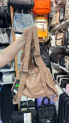 Yıkanmış deri sırt ve kol çantası 37cm35