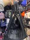 Yıkanmış deri sırt ve kol çantası 37cm35 siyah