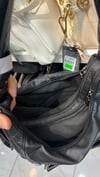 Yıkanmış deri sırt ve kol çantası 37cm35