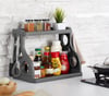 Minihome 2 Katlı Tezgah Üstü Organizer Gri