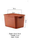 Minihome 3 Adet 15 Litre Düzenleyici Kutu, Organizer