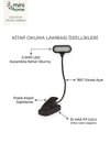 Minihome AV-013  Siyah Ledli Kitap Okuma Lambası