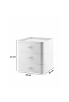 MiniHome Çok Amaçlı Organizer 3'lü Çekmece Beyaz