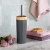 Minihome Limpia Bambu Görünümlü Klozet Fırçası Antrasit