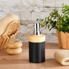 Minihome Limpia Bambu Görünümlü Sıvı Sabunluk Siyah 