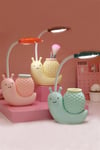 Minihome Sevimli Salyangoz Kalemlikli USB Ledli Şarjlı Masa Lambası