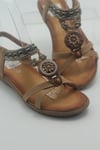 MASİSMASİS DORA CAMEL BONCUKLU SANDALET