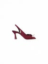 MASİSMASİS ERPİN BORDO SATEN TOPUKLU SANDALET