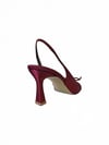 MASİSMASİS ERPİN BORDO SATEN TOPUKLU SANDALET