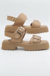 MASİSMASİS GERA HAKİKİ DERİ CAMEL SANDALET