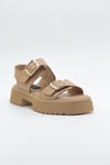 MASİSMASİS GERA HAKİKİ DERİ CAMEL SANDALET