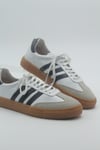 MASİSMASİS HİRE HAKİKİ DERİ BEYAZ SİYAH SNEAKER