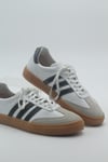 MASİSMASİS HİRE HAKİKİ DERİ BEYAZ SİYAH SNEAKER