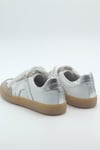 MASİSMASİS JERYA HAKİKİ DERİ BEYAZ BEJ GÜMÜŞ VİZON SNEAKER