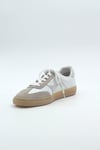 MASİSMASİS JERYA HAKİKİ DERİ BEYAZ BEJ GÜMÜŞ VİZON SNEAKER