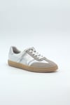 MASİSMASİS JERYA HAKİKİ DERİ BEYAZ BEJ GÜMÜŞ VİZON SNEAKER
