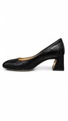 MASİSMASİS LOTTİ SİYAH GERÇEK DERİ KLASİK TOPUKLU AYAKKABI