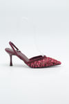 MASİSMASİS META BORDO İŞLEME ABİYE STİLETTO