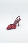MASİSMASİS META BORDO İŞLEME ABİYE STİLETTO