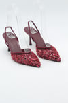 MASİSMASİS META BORDO İŞLEME ABİYE STİLETTO