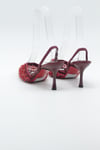 MASİSMASİS META BORDO İŞLEME ABİYE STİLETTO