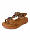 MASİSMASİS RASSE CAMEL BONCUKLU SANDALET