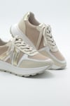 MASİSMASİS RENAVİ GERÇEK BEJ SİYAH SNEAKER 