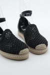 MASİSMASİS RİSA SİYAH ÖRGÜ ESPADRİL SANDALET