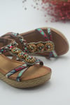 MASİSMASİS RİSLANO CAMEL BONCUKLU SANDALET