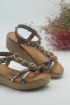 MASİSMASİS RİSLANO CAMEL BONCUKLU SANDALET