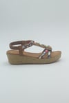 MASİSMASİS RİSLANO CAMEL BONCUKLU SANDALET