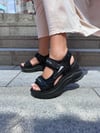 MASİSMASİS RİZMO SİYAH PULLU SPOR SANDALET
