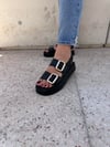 MASİSMASİS SELİNA SİYAH TOKALI SANDALET