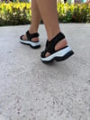 MASİSMASİS SEMES SİYAH TAŞLI SANDALET