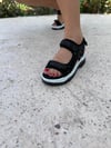 MASİSMASİS SEMES SİYAH TAŞLI SANDALET
