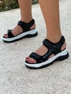 MASİSMASİS SEMES SİYAH TAŞLI SANDALET