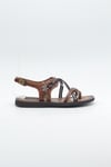 MASİSMASİS STAP HAKİKİ DERİ KAHVE SANDALET