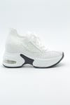 MASİSMASİS TİME BEYAZ TAŞLI DOLGU SNEAKER