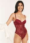 New Bra Dantel Detay Bordo Body