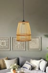 Rustik Serisi Lavinia Bambu Sarkıt Avize 30x20cm