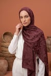 SERMODA , Tesettür Şal & Eşarp , Aerobin Jakar Sarmaşık Desenli Şal 157