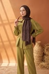 SERMODA , Tesettür Şal & Eşarp , Aerobin Jakar Yaprak Desenli Şal 150