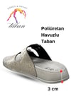 SERMODA , Kadın Terlik & Sandalet Modelleri ve Fiyatları | Sermoda , Çift Toka Kadın Terlik - Rahat ve Esnek Tabanlı Ayarlanabilir Bantlı Kadın Terlik Gümüş